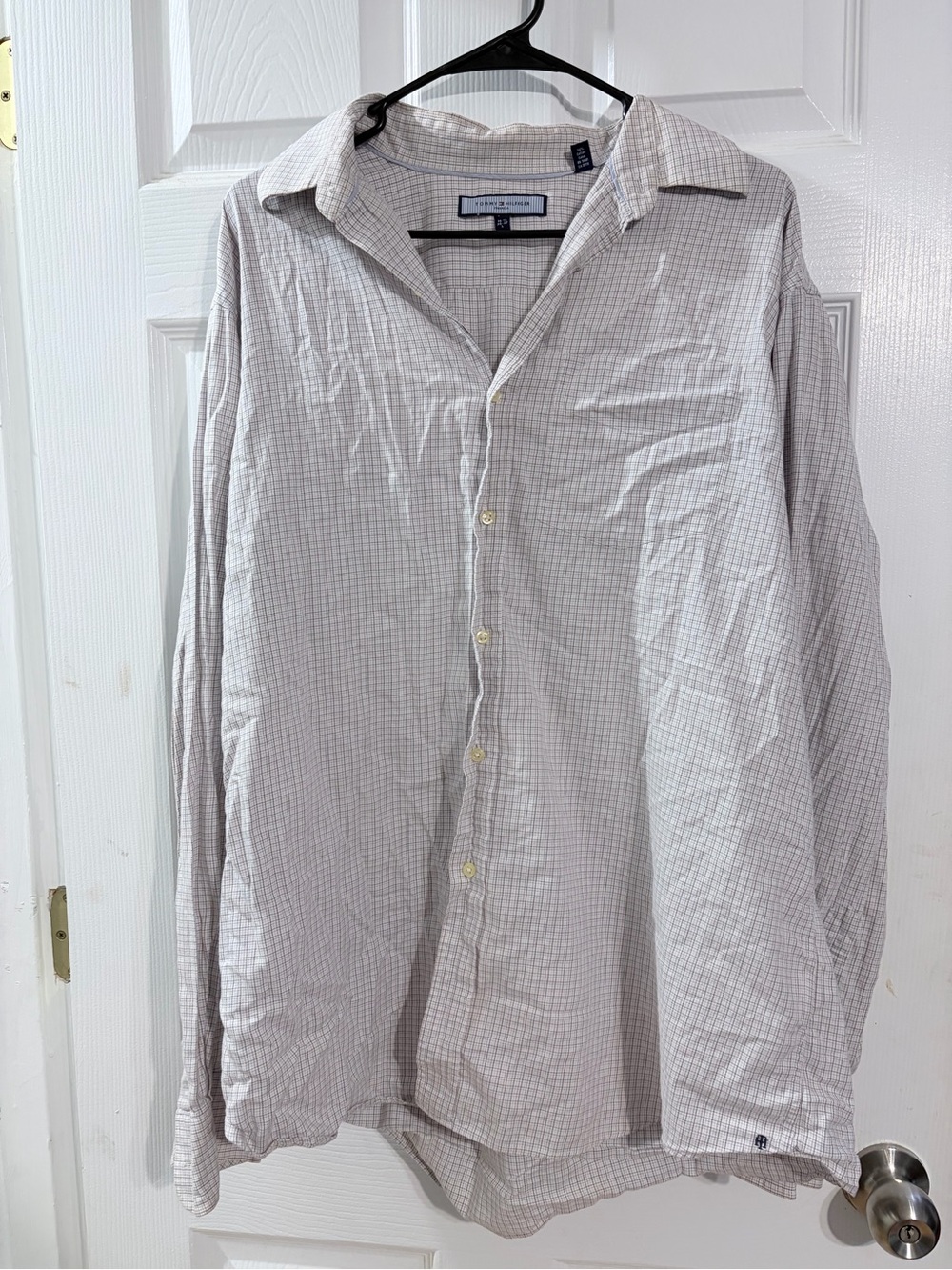 Tommy Hilfiger Ithaca Men’s Large 16.5 36/37 Cotton Check Button Up Shirt